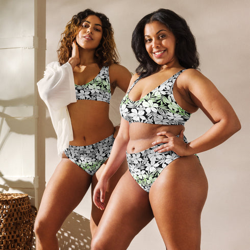 Agender Pride Aloha High-Waisted Bikini